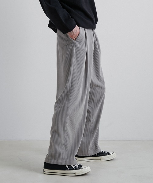 JUNRED（ジュンレッド）の「トリコットコールワイドタックパンツ（その他パンツ・メンズ・ホワイト/ベージュ/グリーン・S/M/L）」の7枚目の写真