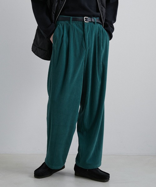 JUNRED（ジュンレッド）の「トリコットコールワイドタックパンツ（その他パンツ・メンズ・ホワイト/ベージュ/グリーン・S/M/L）」の10枚目の写真