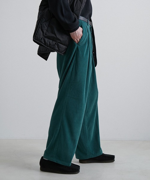 JUNRED（ジュンレッド）の「トリコットコールワイドタックパンツ（その他パンツ・メンズ・ホワイト/ベージュ/グリーン・S/M/L）」の11枚目の写真