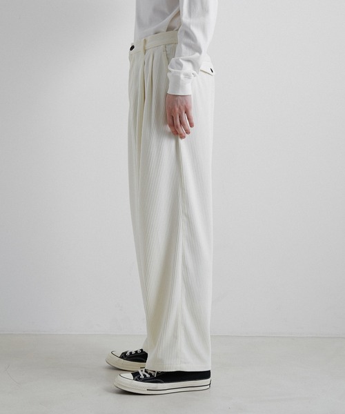 JUNRED（ジュンレッド）の「トリコットコールワイドタックパンツ（その他パンツ・メンズ・ホワイト/ベージュ/グリーン・S/M/L）」の20枚目の写真