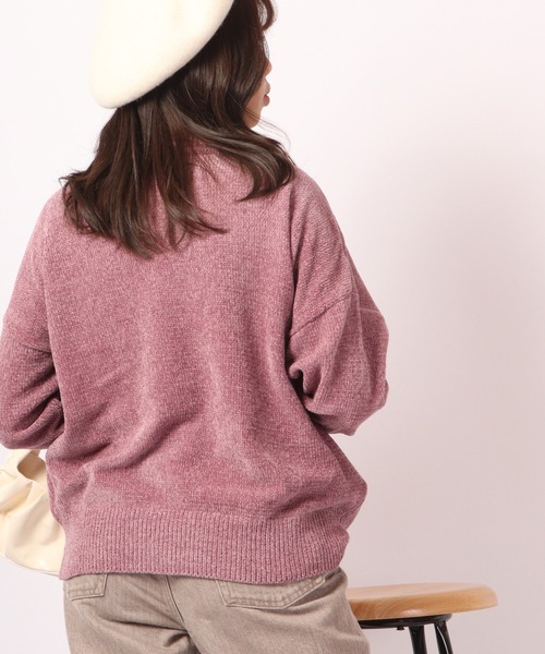 A.N.L（エーエヌエル　レーベル）の「A.N.L モールジャガード　ロゴニット（ニット/セーター・レディース・ピンク/ブラック・38）」の8枚目の写真