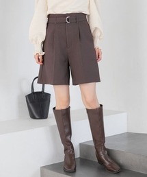 無地チェックショートパンツ 126459