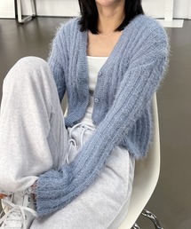 ソフトアンゴラ風カーディガン