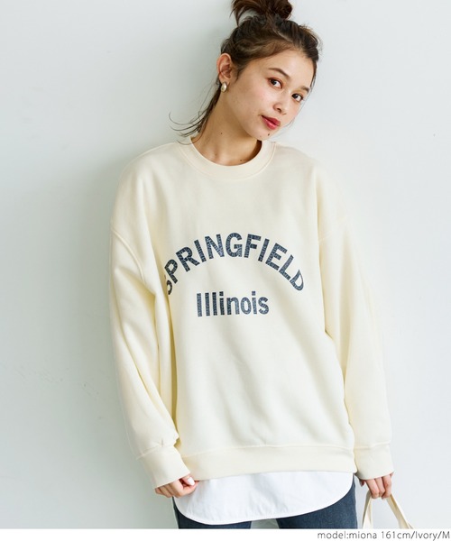 coca（coca）（コカ）の「＼新色登場／ふわり～オーバーサイズロゴスウェット（スウェット・レディース・グリーン/ブラック/グレー/アイボリー/ブラウン・L/M）」の6枚目の写真