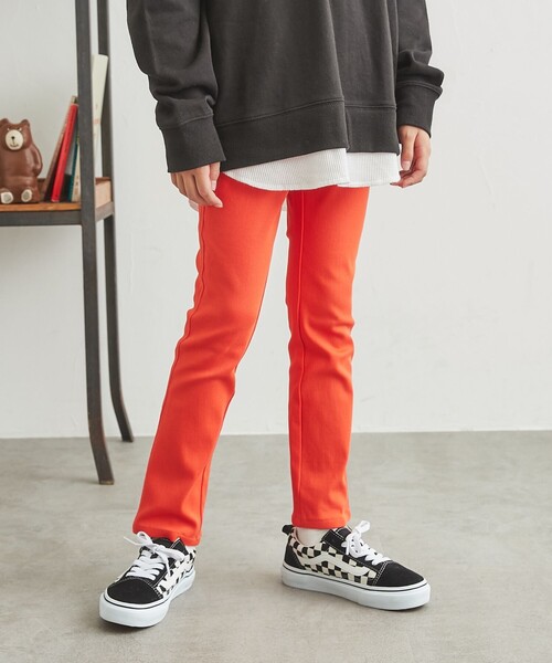 coen（コーエン）の「ストレッチ裏起毛スキニーパンツ（その他パンツ・キッズ・コバルトブルー/ライム/ブラック/オレンジ・130/110/120/100/140/150）」の4枚目の写真
