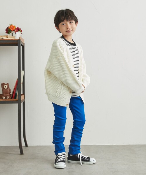 coen（コーエン）の「ストレッチ裏起毛スキニーパンツ（その他パンツ・キッズ・コバルトブルー/ライム/ブラック/オレンジ・130/110/120/100/140/150）」の9枚目の写真