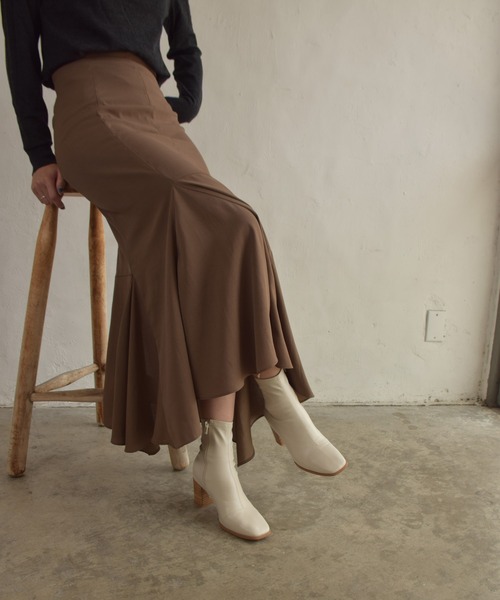 tukn.（トゥクン）の「HK VIVIAMO ビビアモセレクト tukn トゥクン ストレスフリーショートブーツ（ブーツ・レディース・ブラック/アイボリー・SS/S/M/L/LL）」の11枚目の写真