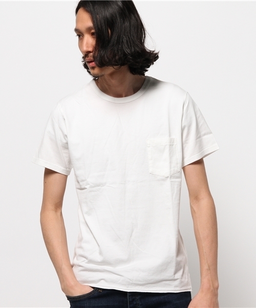 CIAOPANIC（チャオパニック）の「【Ciaopanic】　製品染めC/NポケTee（Tシャツ/カットソー・メンズ・ホワイト/グレー/ブラック/ネイビー・MEDIUM/SMALL/LARGE）」の2枚目の写真
