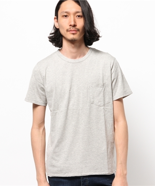 CIAOPANIC（チャオパニック）の「【Ciaopanic】　製品染めC/NポケTee（Tシャツ/カットソー・メンズ・ホワイト/グレー/ブラック/ネイビー・MEDIUM/SMALL/LARGE）」の7枚目の写真
