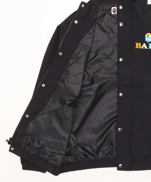 A BATHING APE(アベイシングエイプ)の「BAPE LOGO EMBROIDERY OVERSIZED JACKET L(ナイロンジャケット・レディース・ネイビー/ブラック・FREE)」の4枚目の写真
