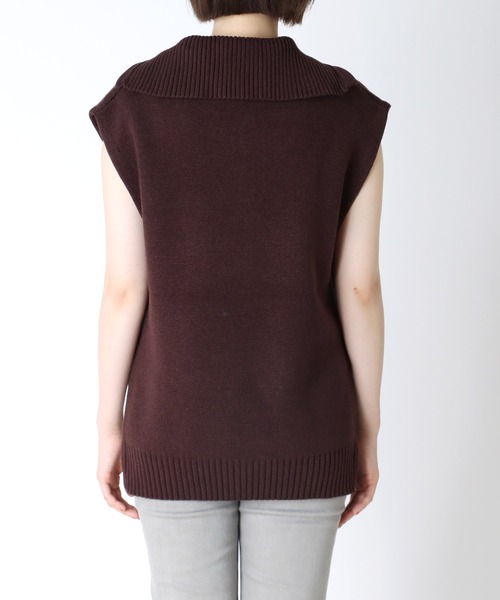 BAUM UND PFERDGARTEN(バウムウンドヘルガーデン)の「BAUM UND PFERDGARTEN / CHAVA(ニットハーフジップベスト)(ベスト・レディース・ブラウン・36)」の3枚目の写真