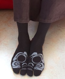 カヤ | 【カヤ】足袋型くつ下25~28cm 達磨顔(ソックス/靴下)