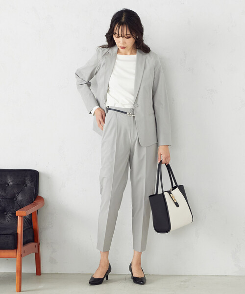 MONO COMME CA(モノコムサ)の「ポーチ付き バイカラートート(トートバッグ・レディース・モカ/ブラック系/サックスブルー・FREE)」の4枚目の写真