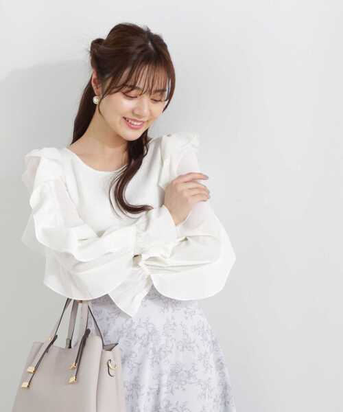 PROPORTION BODY DRESSING(プロポーションボディドレッシング)の「ラッフルスリーブニット / 1213170113(ニット/セーター・レディース・ブルー/ネイビー/ホワイト系その他・FREE)」の18枚目の写真