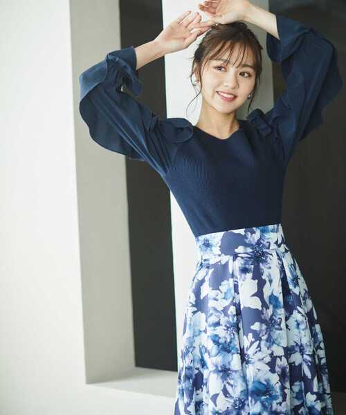 PROPORTION BODY DRESSING(プロポーションボディドレッシング)の「ラッフルスリーブニット / 1213170113(ニット/セーター・レディース・ブルー/ネイビー/ホワイト系その他・FREE)」の20枚目の写真