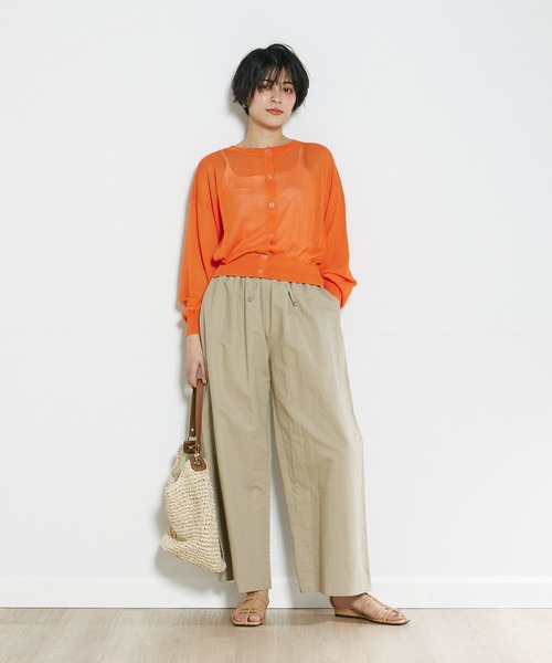 INED CLARO（イネドクラロ）の「2WAYスナップシアークルーカーディガン（カーディガン/ボレロ・レディース・ブラック/オフホワイト/ライトグリーン/オレンジ・フリー）」の12枚目の写真