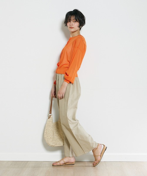 INED CLARO（イネドクラロ）の「2WAYスナップシアークルーカーディガン（カーディガン/ボレロ・レディース・ブラック/オフホワイト/ライトグリーン/オレンジ・フリー）」の14枚目の写真