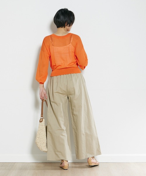 INED CLARO（イネドクラロ）の「2WAYスナップシアークルーカーディガン（カーディガン/ボレロ・レディース・ブラック/オフホワイト/ライトグリーン/オレンジ・フリー）」の16枚目の写真