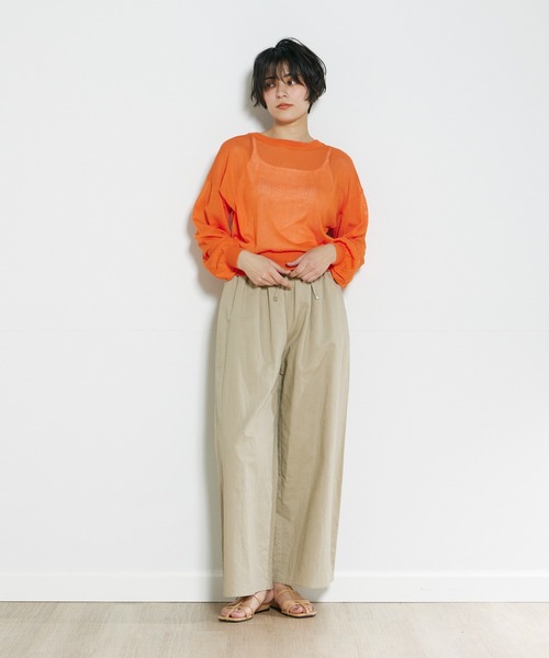 INED CLARO（イネドクラロ）の「2WAYスナップシアークルーカーディガン（カーディガン/ボレロ・レディース・ブラック/オフホワイト/ライトグリーン/オレンジ・フリー）」の18枚目の写真