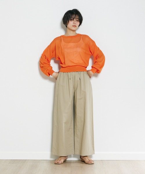 INED CLARO（イネドクラロ）の「2WAYスナップシアークルーカーディガン（カーディガン/ボレロ・レディース・ブラック/オフホワイト/ライトグリーン/オレンジ・フリー）」の19枚目の写真