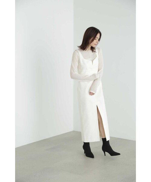 JILL STUART（ジルスチュアート）の「◆シュリンクシアートップス（Tシャツ/カットソー・レディース・ブラック/ホワイト・FREE）」の8枚目の写真