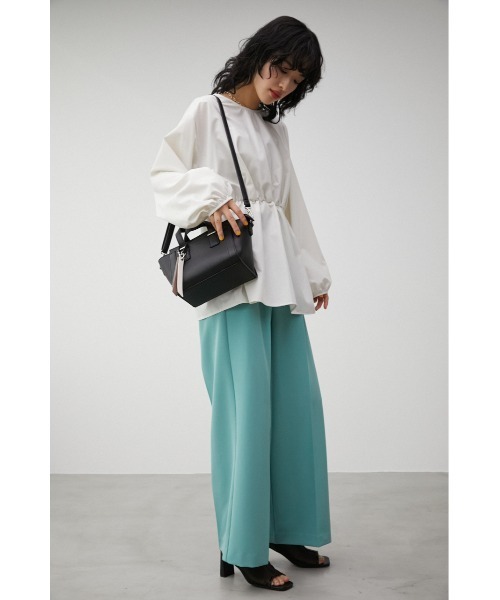 AZUL by moussy（アズールバイマウジー）の「CHARM SET TRAPEZOID BAG/チャームセットトラぺゾイドバッグ（ショルダーバッグ・レディース・ライトブルー/ブラック/アイボリー・FREE）」の10枚目の写真