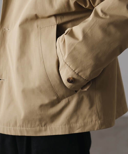 epnok（エプノック）の「Soutien Collor Half Coat/ステンカラーハーフコート（ステンカラーコート・メンズ・ブラック/ベージュ・MEDIUM/LARGE）」の19枚目の写真