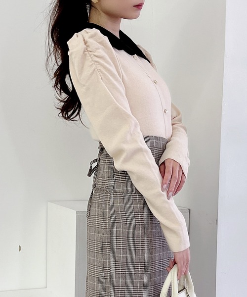 MIIA（ミーア）の「配色襟ニット（ニット/セーター）」 - WEAR