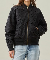 【TOGA PULLA(トーガプルラ)】ナイロンツイルエンブロイダリーブルゾン