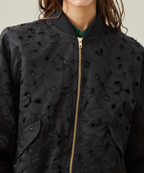 TOGA（トーガ）の「【TOGA PULLA(トーガプルラ)】ナイロンツイルエンブロイダリーブルゾン（ブルゾン・レディース・ブラック・38）」の7枚目の写真