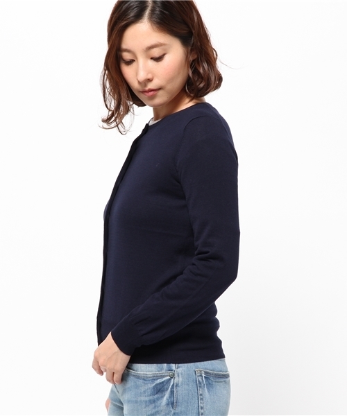 URBAN RESEARCH（アーバンリサーチ）の「UR HIGH GAUZE KNIT CARDIGAN（カーディガン/ボレロ・レディース・ホワイト/グリーン/ネイビー/レッド/ブルー/ブルー系その他・FREE）」の8枚目の写真