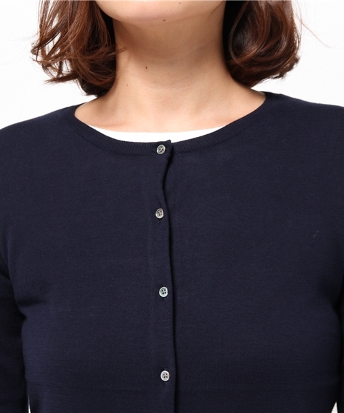 URBAN RESEARCH（アーバンリサーチ）の「UR HIGH GAUZE KNIT CARDIGAN（カーディガン/ボレロ・レディース・ホワイト/グリーン/ネイビー/レッド/ブルー/ブルー系その他・FREE）」の10枚目の写真