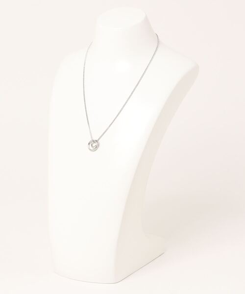 UNION STATION（ユニオンステーション）の「Wリングネックレス（ネックレス・メンズ・シルバー/ブラック・FREE）」の4枚目の写真