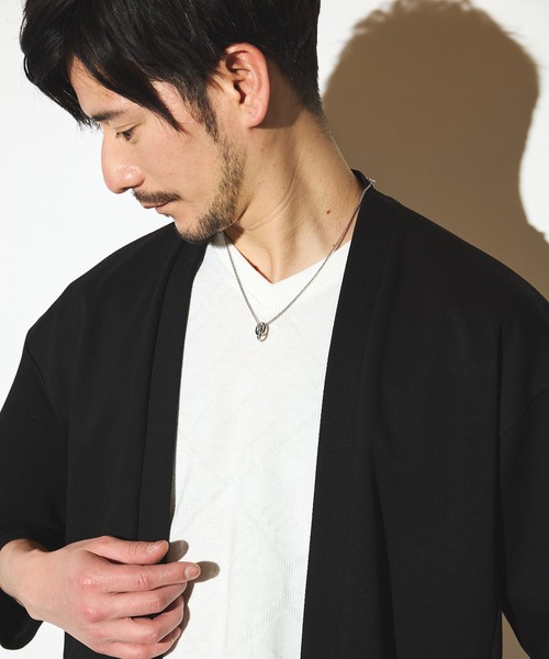 UNION STATION（ユニオンステーション）の「Wリングネックレス（ネックレス・メンズ・シルバー/ブラック・FREE）」の5枚目の写真