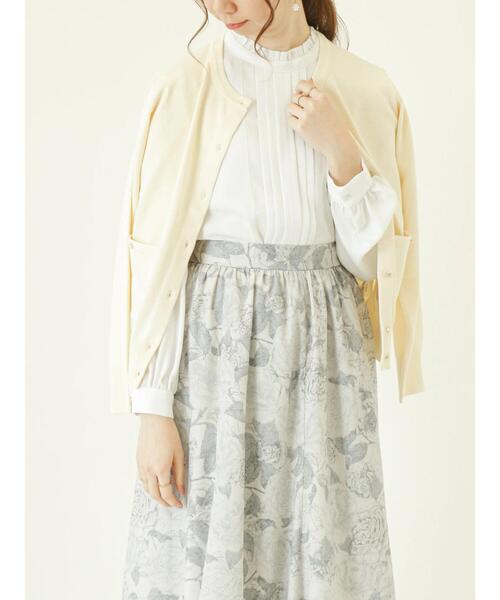 Te chichi（テチチ）の「ポケットクルーネックカーディガン（カーディガン/ボレロ・レディース・ブラック/クリーム/オフホワイト/グリーン・ﾌﾘ-）」の5枚目の写真