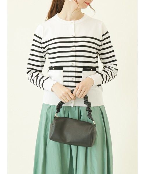 Te chichi（テチチ）の「ポケットクルーネックカーディガン（カーディガン/ボレロ・レディース・ブラック/クリーム/オフホワイト/グリーン・ﾌﾘ-）」の2枚目の写真