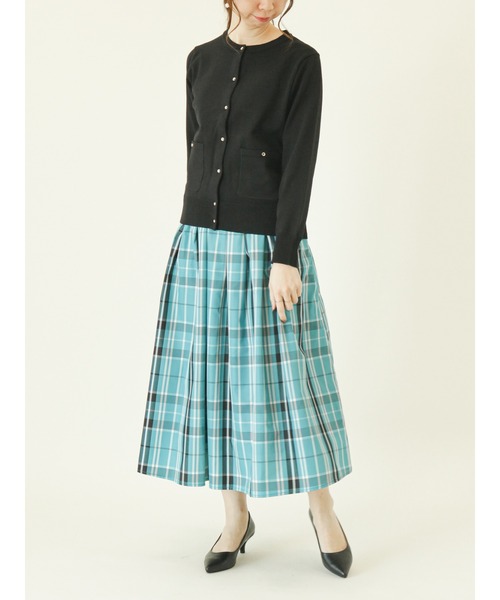 Te chichi（テチチ）の「ポケットクルーネックカーディガン（カーディガン/ボレロ・レディース・ブラック/クリーム/オフホワイト/グリーン・ﾌﾘ-）」の8枚目の写真