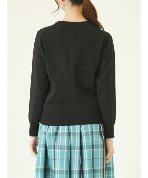 Te chichi（テチチ）の「ポケットクルーネックカーディガン（カーディガン/ボレロ・レディース・ブラック/クリーム/オフホワイト/グリーン・ﾌﾘ-）」の10枚目の写真