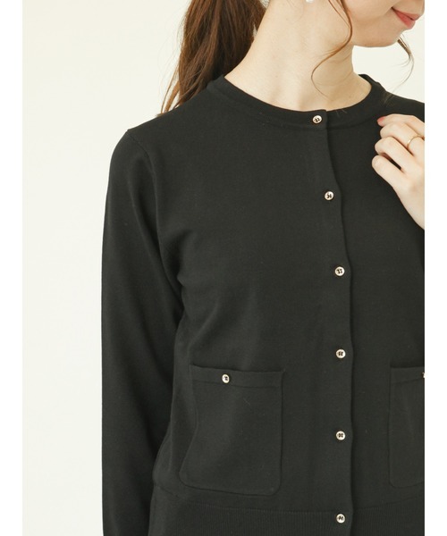 Te chichi（テチチ）の「ポケットクルーネックカーディガン（カーディガン/ボレロ・レディース・ブラック/クリーム/オフホワイト/グリーン・ﾌﾘ-）」の11枚目の写真