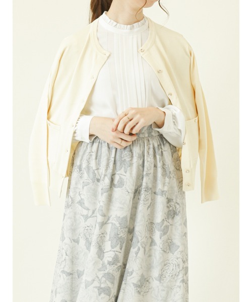 Te chichi（テチチ）の「ポケットクルーネックカーディガン（カーディガン/ボレロ・レディース・ブラック/クリーム/オフホワイト/グリーン・ﾌﾘ-）」の16枚目の写真