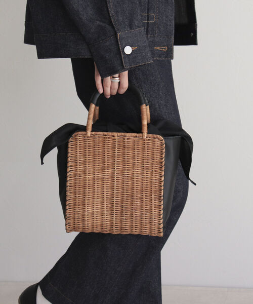 パーゴ　美品★BAGMATI バグマティ レザーコンビ かごバッグ　現行品 パーゴ様専用 美品☆BAGMATI バグマティ レザーコンビ かご