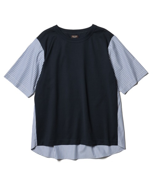 MR.OLIVE（ミスターオリーブ）の「サンフォーキン ジャージー& マルチストライプ / ハイブリット 半袖Tシャツ（シャツ/ブラウス・メンズ・ブラック/ネイビー/オフホワイト・SMALL/MEDIUM/LARGE）」の11枚目の写真