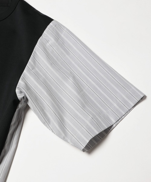 MR.OLIVE（ミスターオリーブ）の「サンフォーキン ジャージー& マルチストライプ / ハイブリット 半袖Tシャツ（シャツ/ブラウス・メンズ・ブラック/ネイビー/オフホワイト・SMALL/MEDIUM/LARGE）」の8枚目の写真