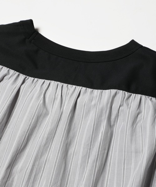 MR.OLIVE（ミスターオリーブ）の「サンフォーキン ジャージー& マルチストライプ / ハイブリット 半袖Tシャツ（シャツ/ブラウス・メンズ・ブラック/ネイビー/オフホワイト・SMALL/MEDIUM/LARGE）」の9枚目の写真