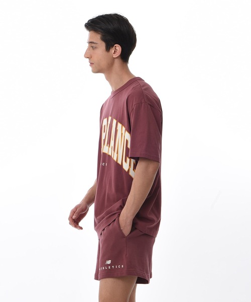NEW BALANCE（ニューバランス）の「NB Athletics Warped クラシックス ショートスリーブTシャツ（スウェット・メンズ・ブラック/バーガンディー/ホワイト/アイボリー・3/5/0/2/4/1）」の6枚目の写真