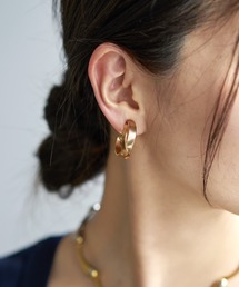 スライドダブルフープピアス