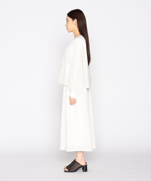 COMME CA ISM（コムサイズム）の「【セットアップ対応】スモッキング　スカート（スカート・レディース・オフホワイト/オリーブ・MEDIUM/LARGE）」の5枚目の写真