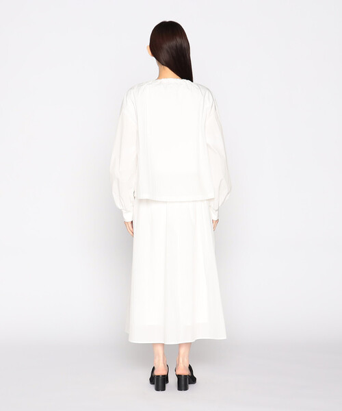 COMME CA ISM（コムサイズム）の「【セットアップ対応】スモッキング　スカート（スカート・レディース・オフホワイト/オリーブ・MEDIUM/LARGE）」の6枚目の写真