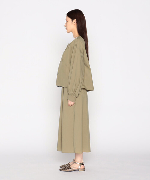 COMME CA ISM（コムサイズム）の「【セットアップ対応】スモッキング　スカート（スカート・レディース・オフホワイト/オリーブ・MEDIUM/LARGE）」の10枚目の写真