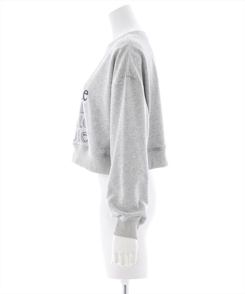 clear（クリア）の「ショート丈刺繍プリントスウェットトップス（スウェット・レディース・サックスブルー/オフホワイト・F）」の5枚目の写真